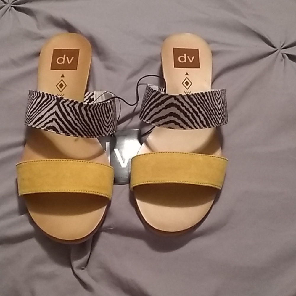 Dolca Vita Zebra Print Strappy Slide Sandals - Picture 2 of 5